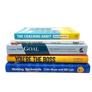 Business Management Coaching (5) Book Bundle: You're the Boss, Amazon, The Goal